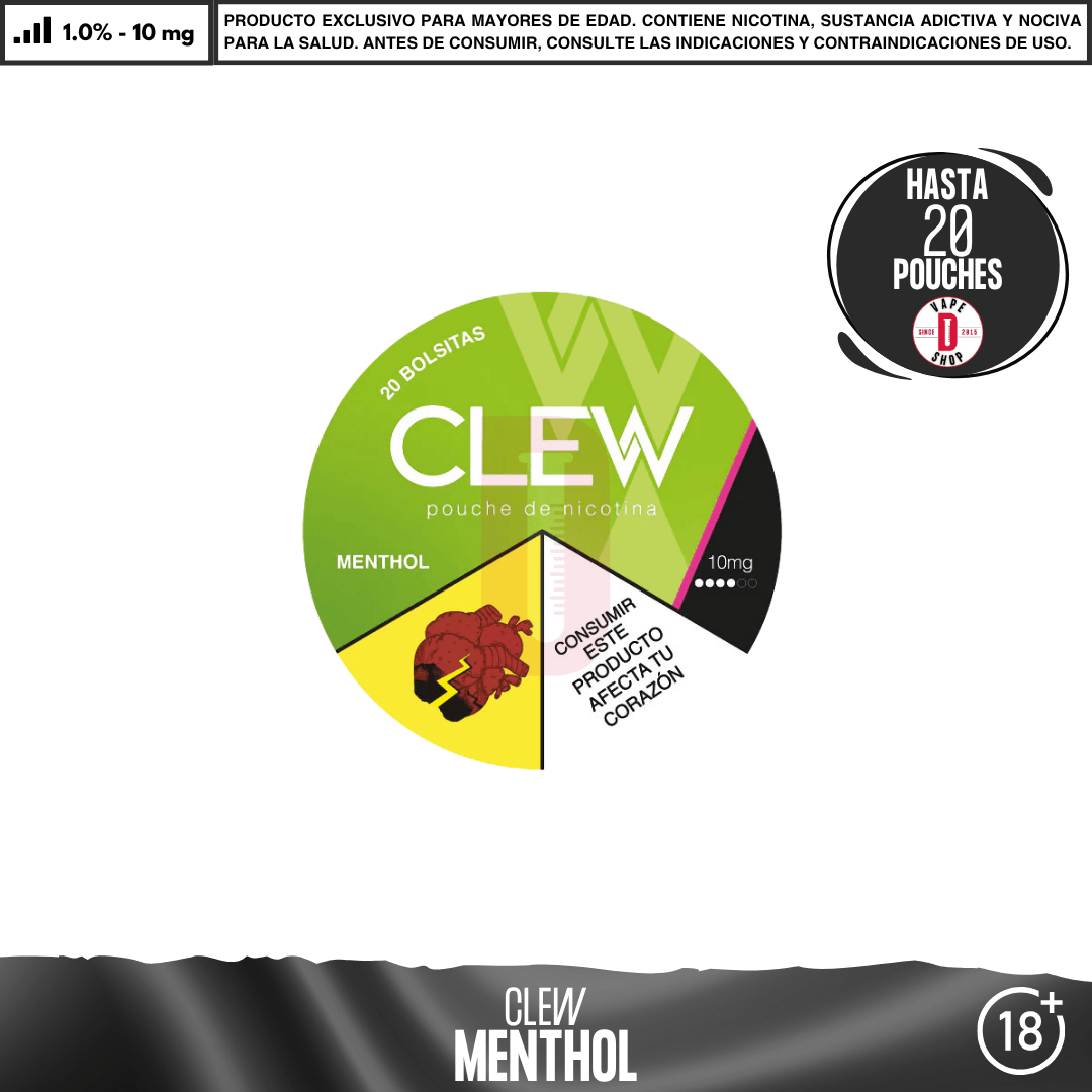 Clew - Bolsas de Nicotina - Pouches - Clew | POU-CLE-MEN-10