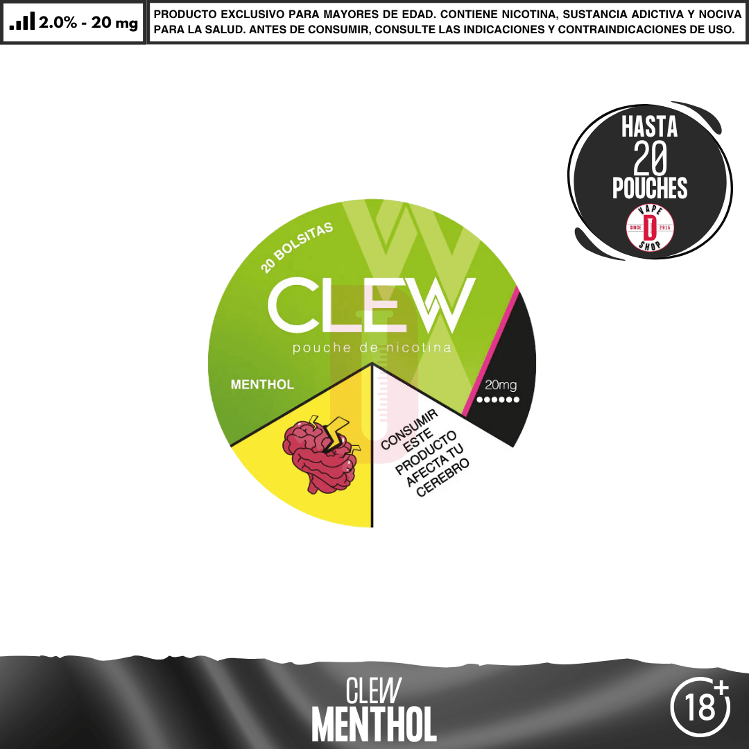 Clew - Bolsas de Nicotina - Pouches - Clew | POU-CLE-MEN-20