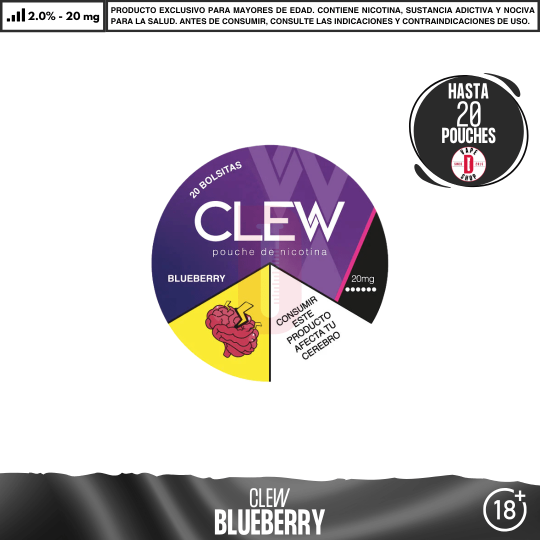 Clew - Bolsas de Nicotina - Pouches - Clew | POU-CLE-BLB-20
