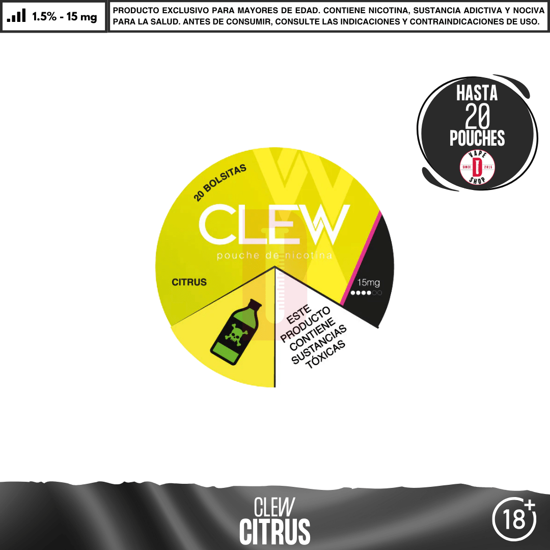 Clew - Bolsas de Nicotina - Pouches - Clew | POU-CLE-CIT-15