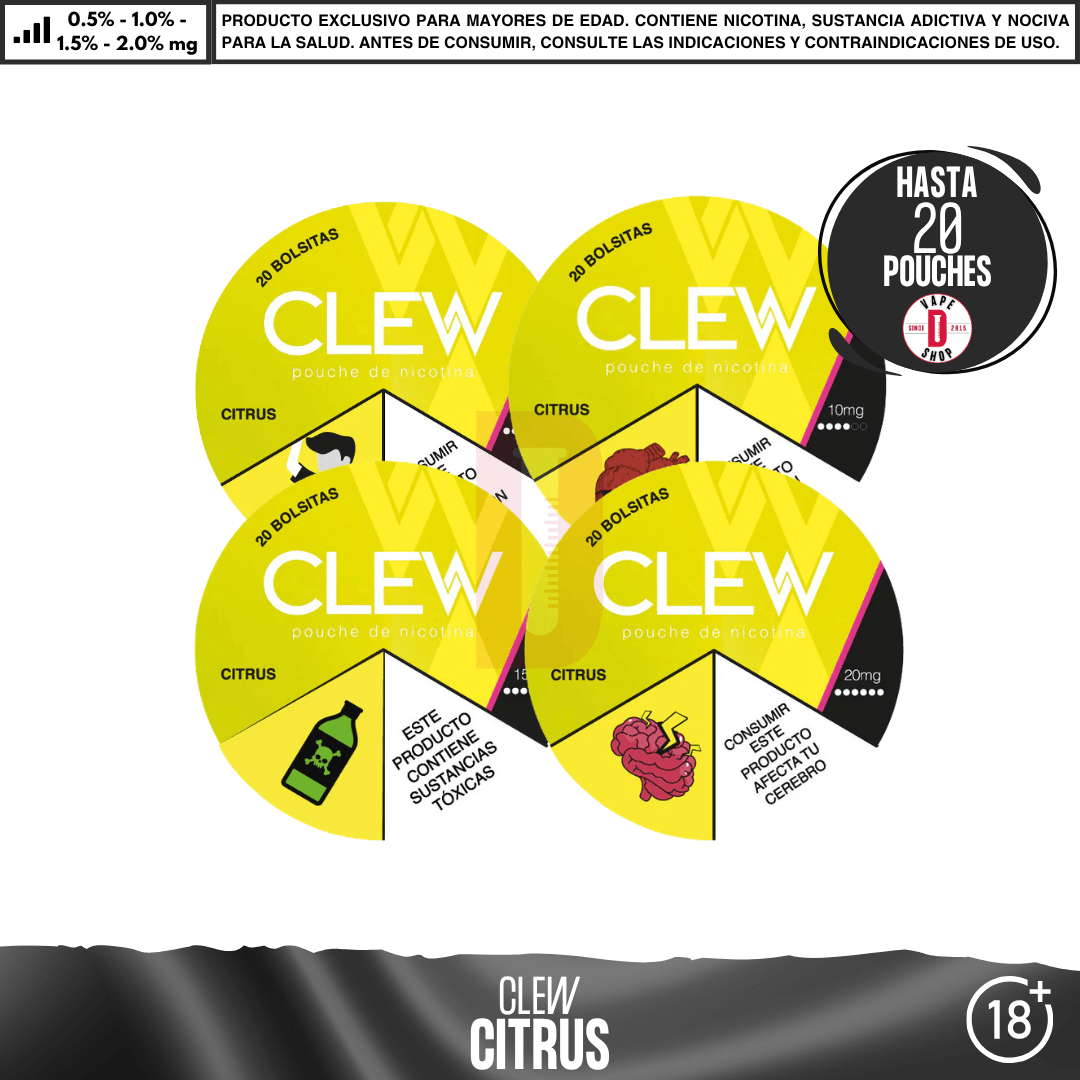 Clew - Bolsas de Nicotina - Pouches - Clew | POU-CLE-BLB-20