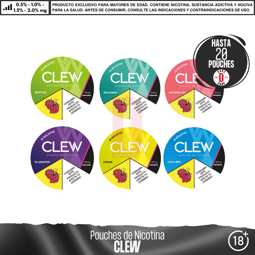 Clew - Bolsas de Nicotina - Pouches - Clew | POU-CLE-BLB-10