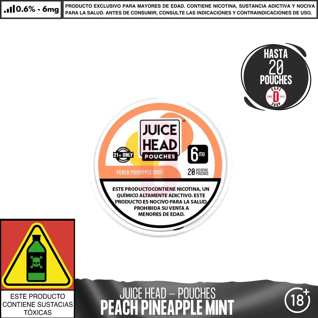 Juice Head - Pouches Bolsas de Nicotina - Pouches - Juice Head | POU - JH - PPM