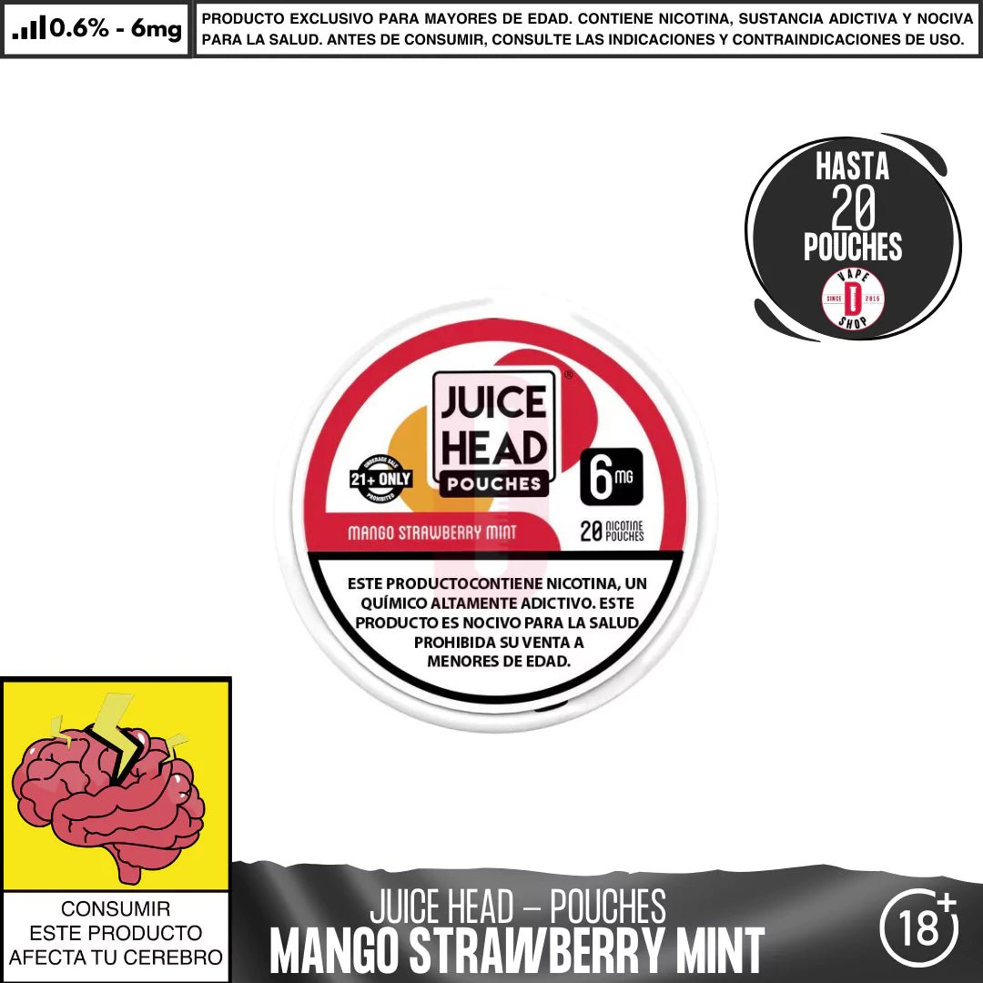 Juice Head - Pouches Bolsas de Nicotina - Pouches - Juice Head | POU - JH - MSM