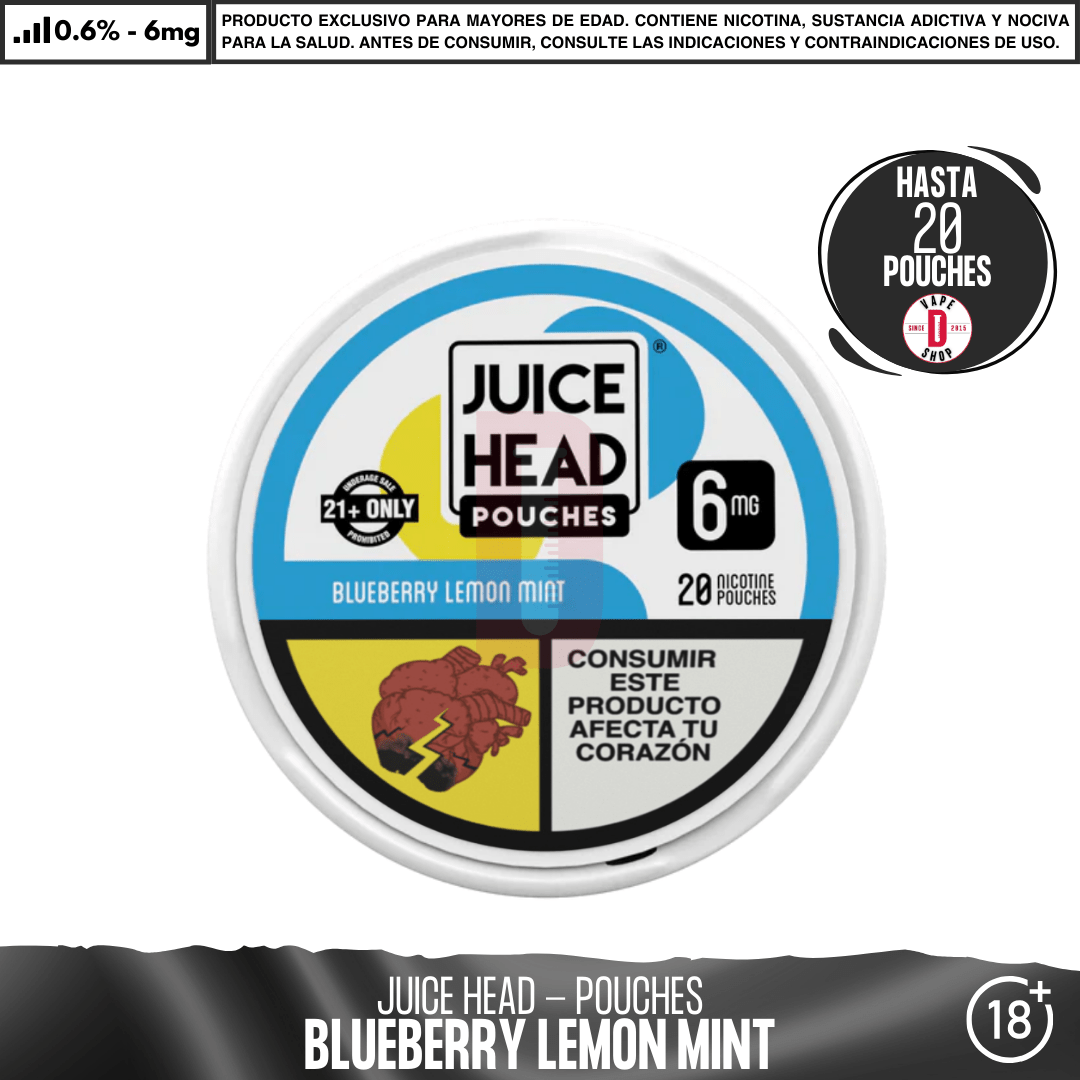Juice Head - Pouches Bolsas de Nicotina - Pouches - Juice Head | POU-JH-BLM