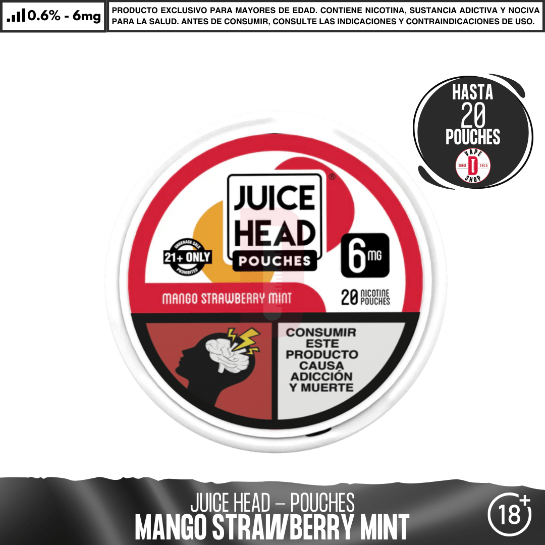 Juice Head - Pouches Bolsas de Nicotina - Pouches - Juice Head | POU-JH-MSM