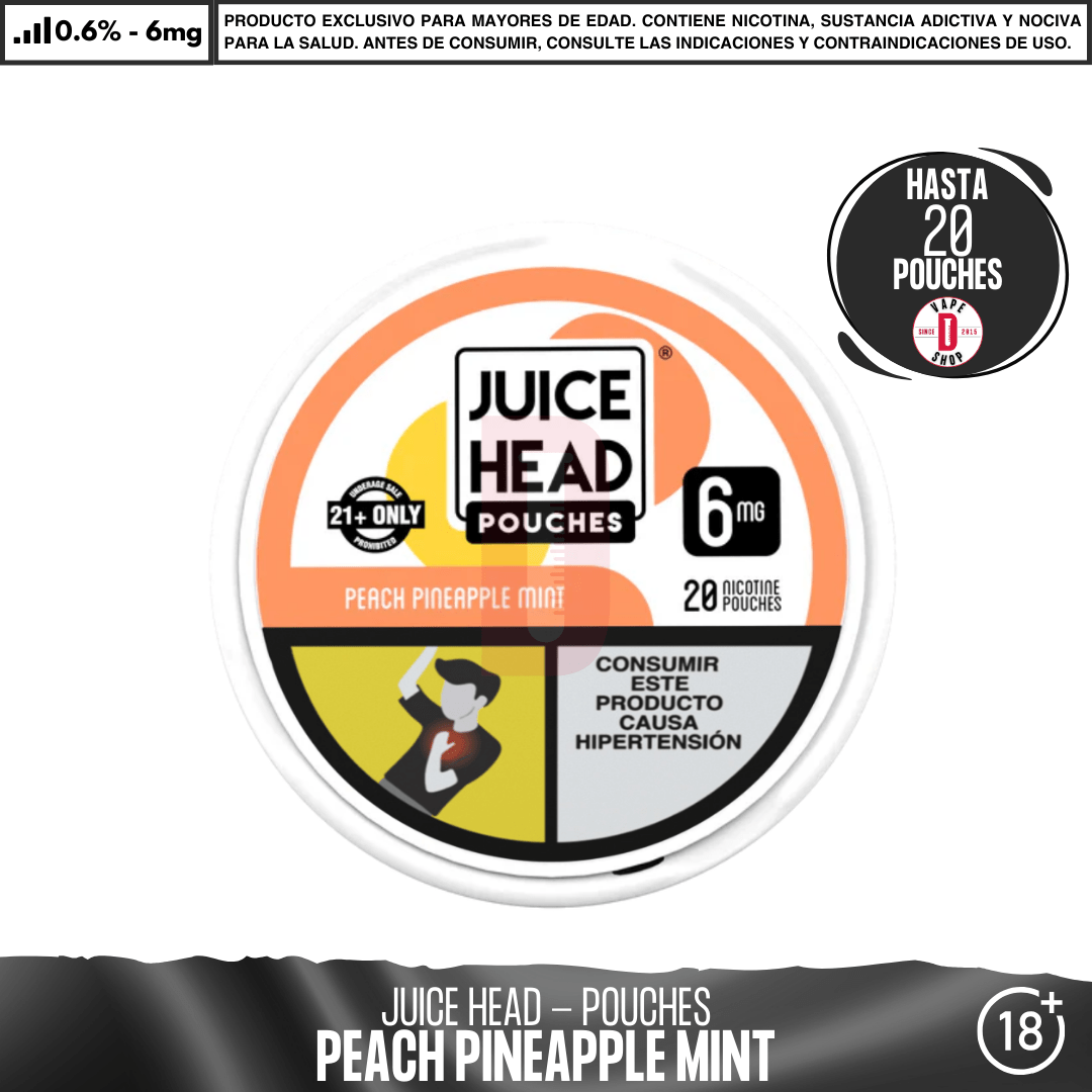 Juice Head - Pouches Bolsas de Nicotina - Pouches - Juice Head | POU-JH-PPM