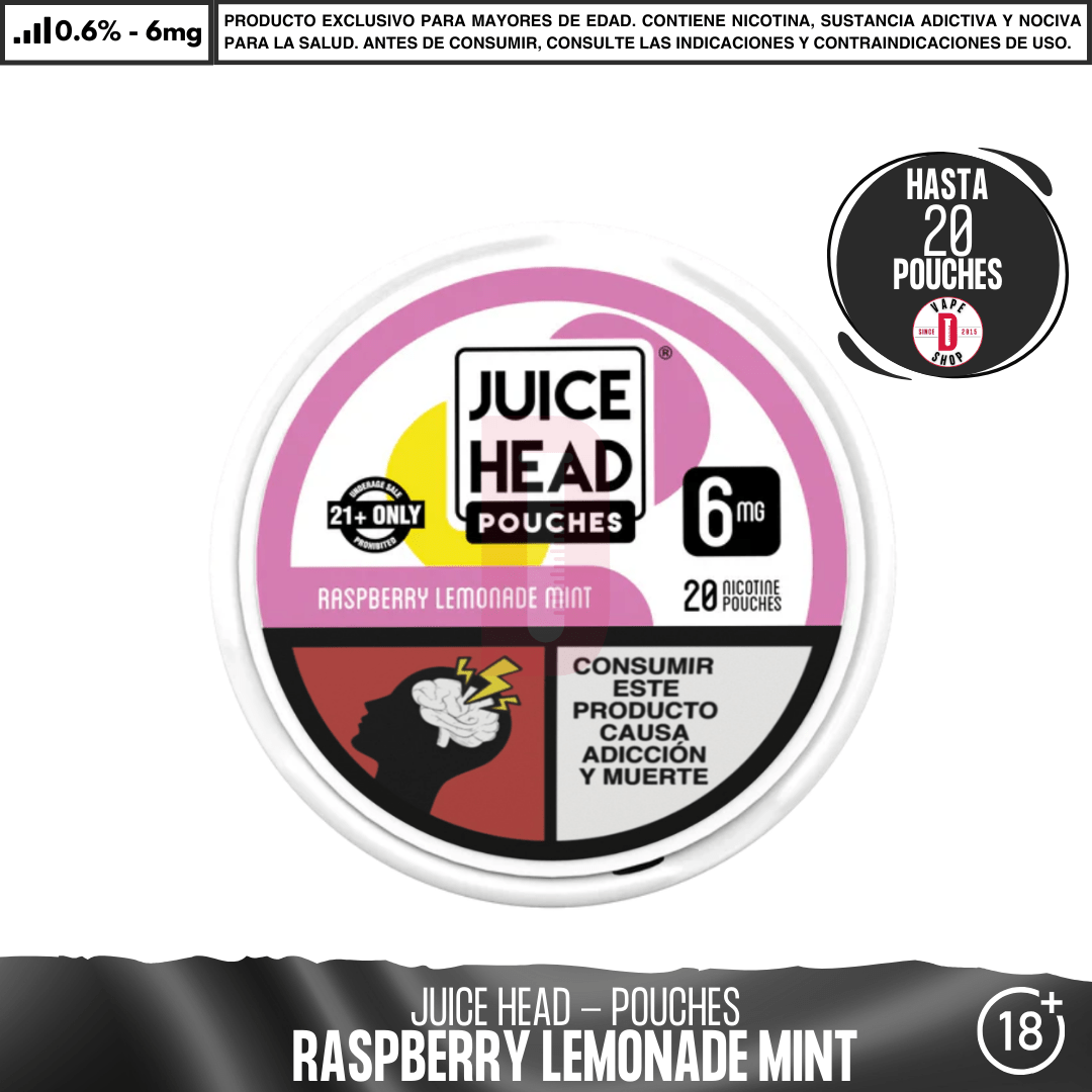 Juice Head - Pouches Bolsas de Nicotina - Pouches - Juice Head | POU-JH-RLM