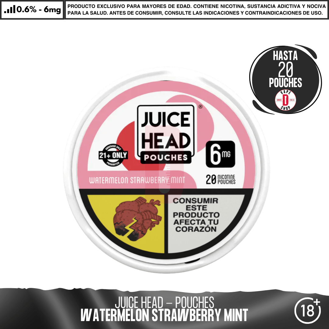Juice Head - Pouches Bolsas de Nicotina - Pouches - Juice Head | POU-JH-WSM