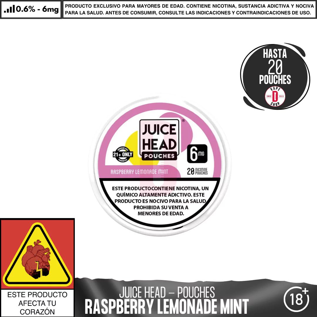 Juice Head - Pouches Bolsas de Nicotina - Pouches - Juice Head | POU - JH - RLM
