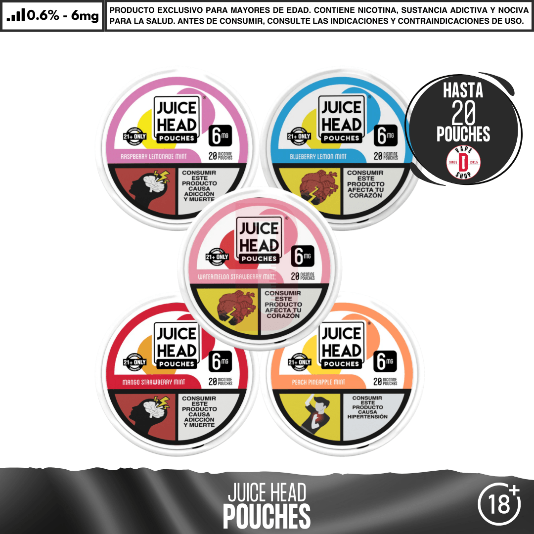 Juice Head - Pouches Bolsas de Nicotina - Pouches - Juice Head | POU-JH-BLM