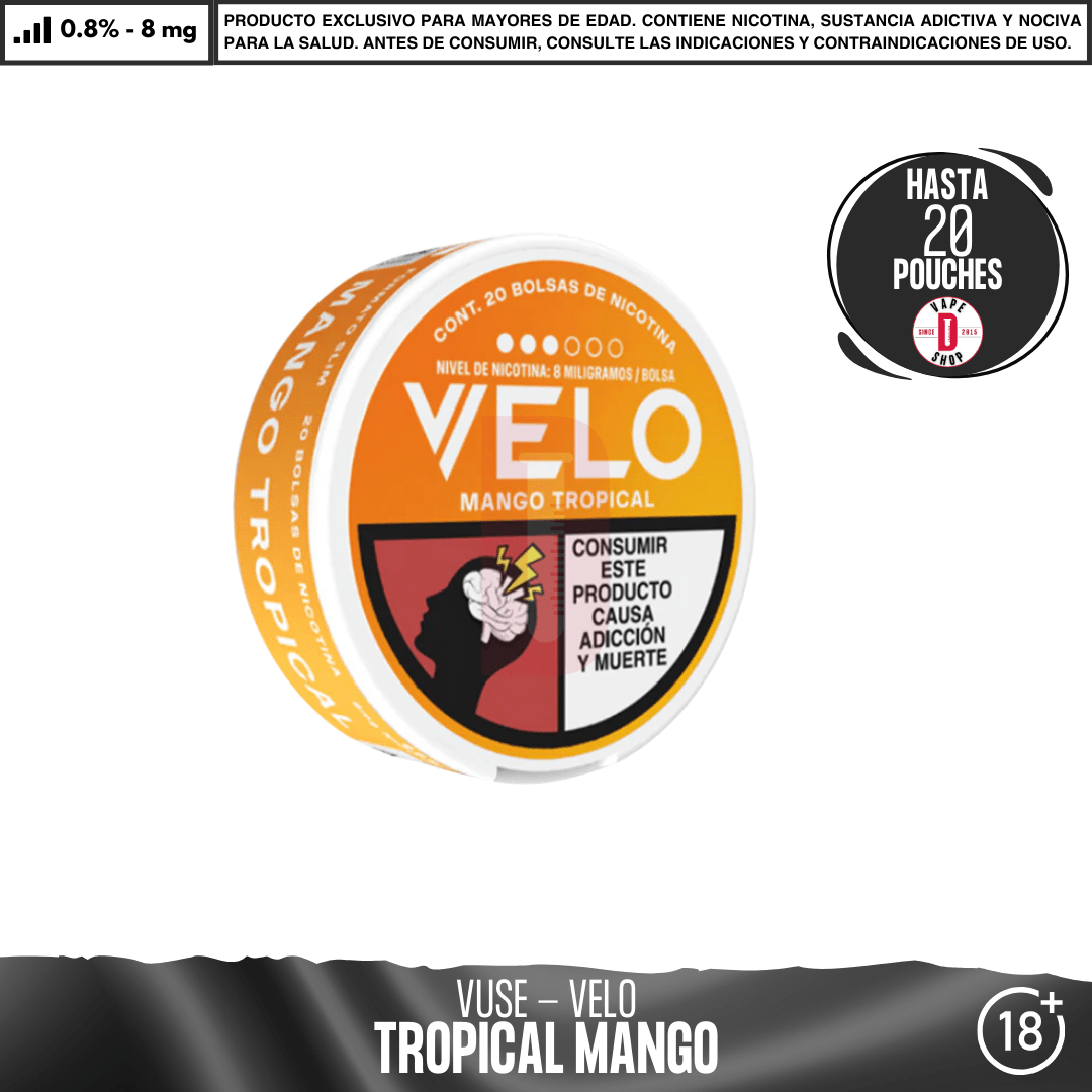 VELO - Pouches Bolsas de Nicotina - Pouches - Vuse | POU-VEL-TOM-08