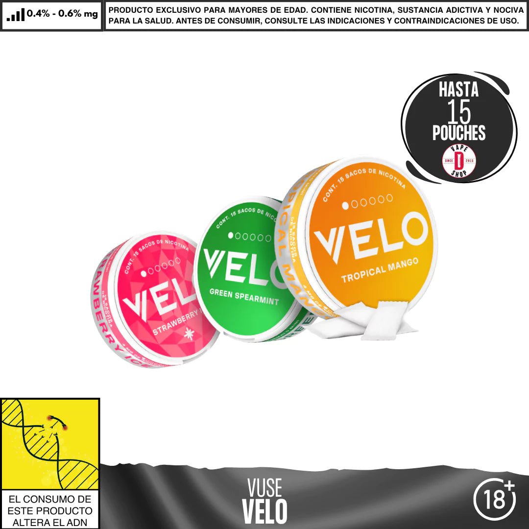 VELO - Pouches Bolsas de Nicotina - Pouches - Vuse | POU - VEL - GRS - 04