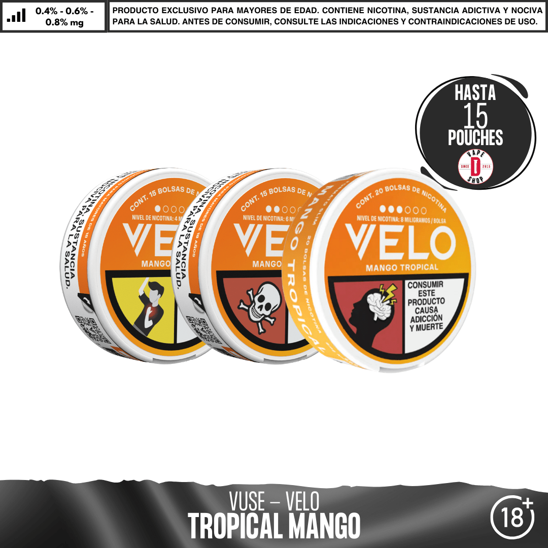 VELO - Pouches Bolsas de Nicotina - Pouches - Vuse | POU-VEL-STI-08