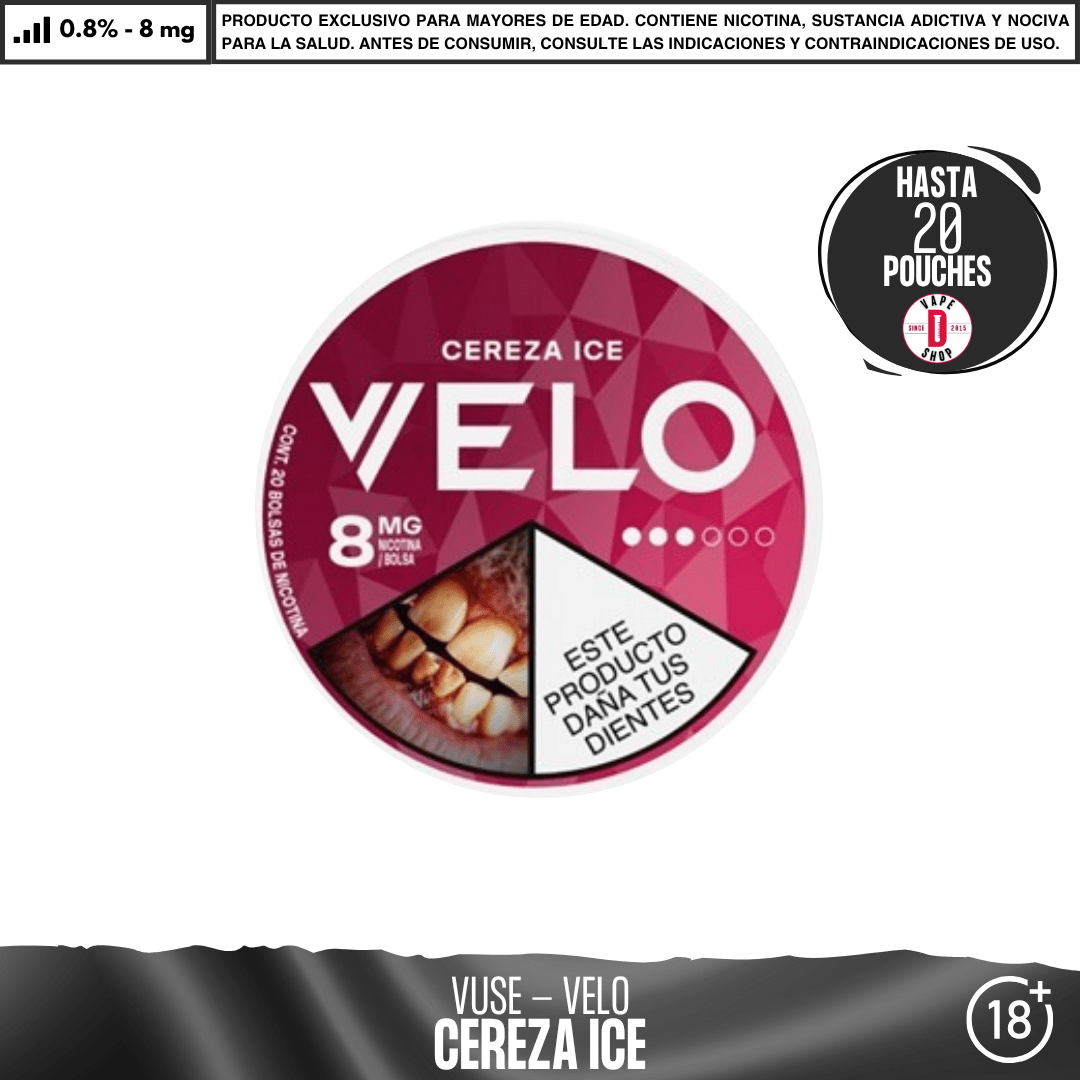 VELO - Pouches Bolsas de Nicotina - Pouches - Vuse | POU-VEL-CEI-08