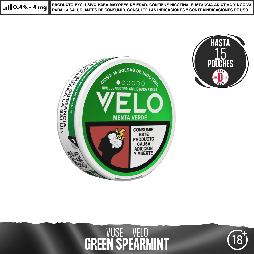 VELO - Pouches Bolsas de Nicotina - Pouches - Vuse | POU-VEL-GRS-04