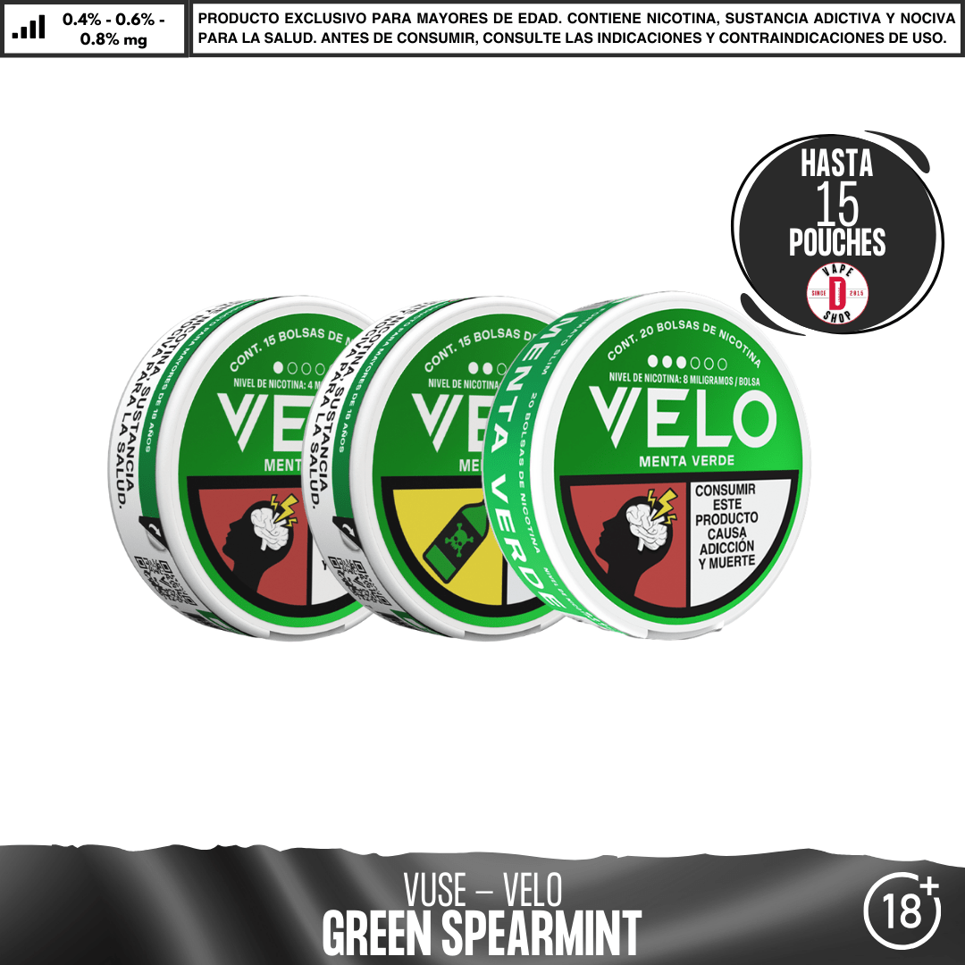 VELO - Pouches Bolsas de Nicotina - Pouches - Vuse | POU-VEL-GRS-04
