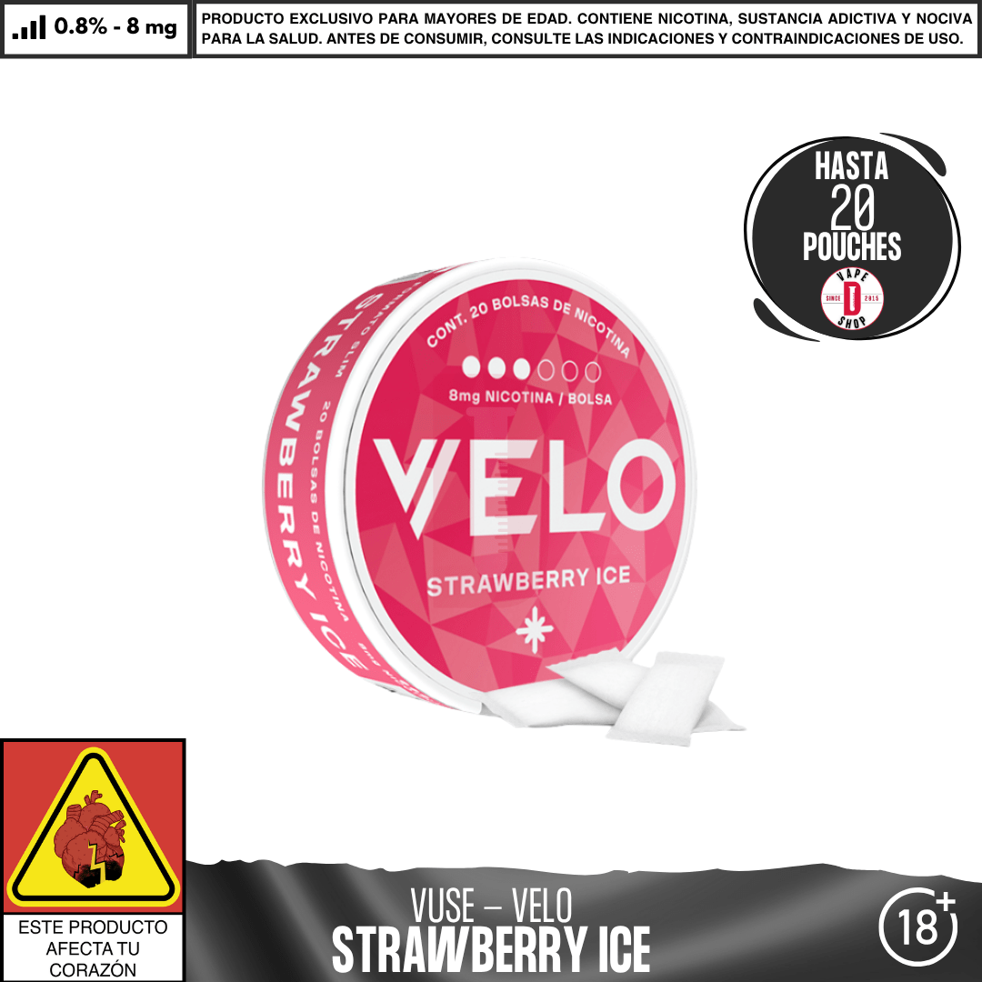 VELO - Pouches Bolsas de Nicotina - Pouches - Vuse | POU - VEL - STI - 08
