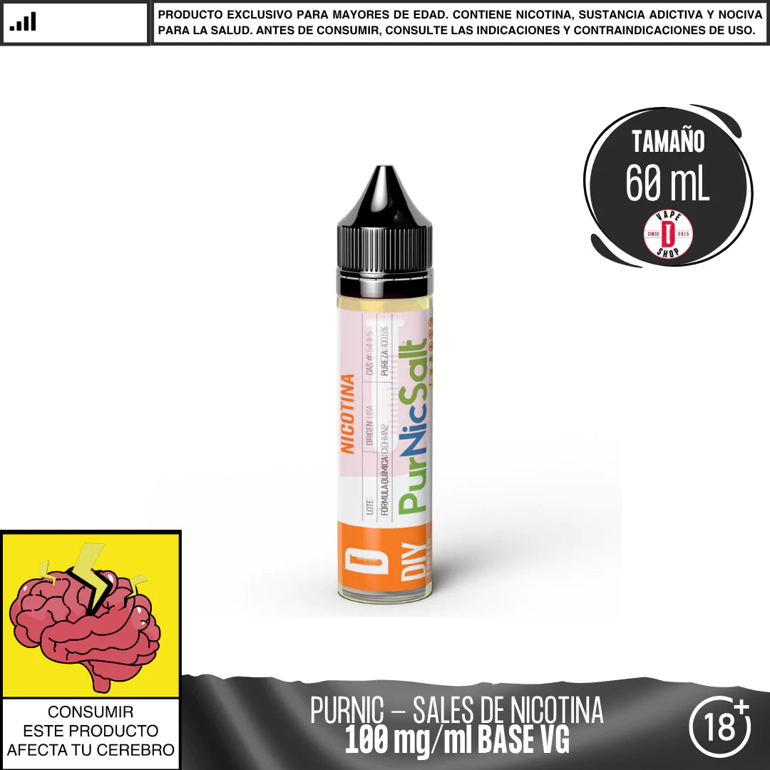 Sales de Nicotina Purnic® 100mg/ml Base VG