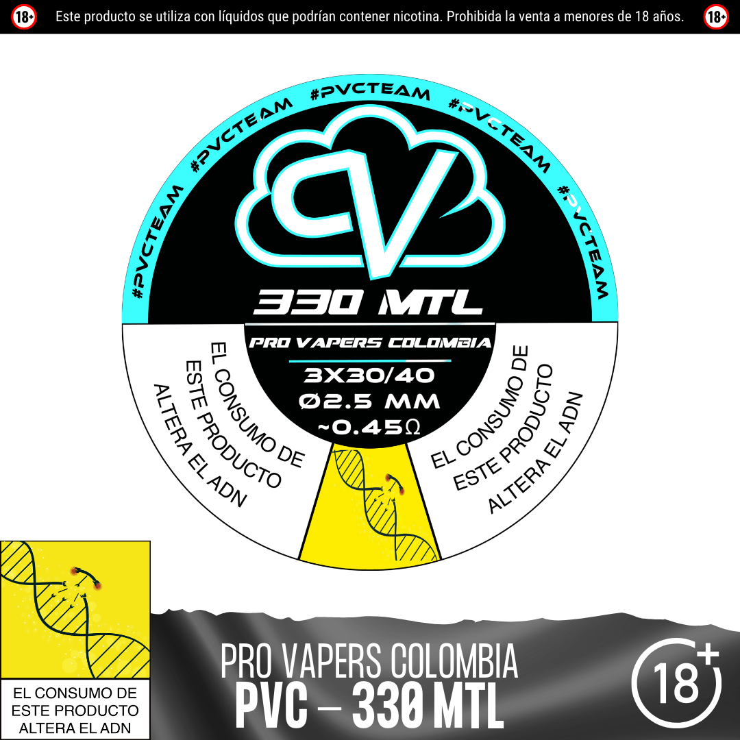 330 MTL - Resistencias Artesanales - Pro Vapers | RA - PVC - 330 - 01