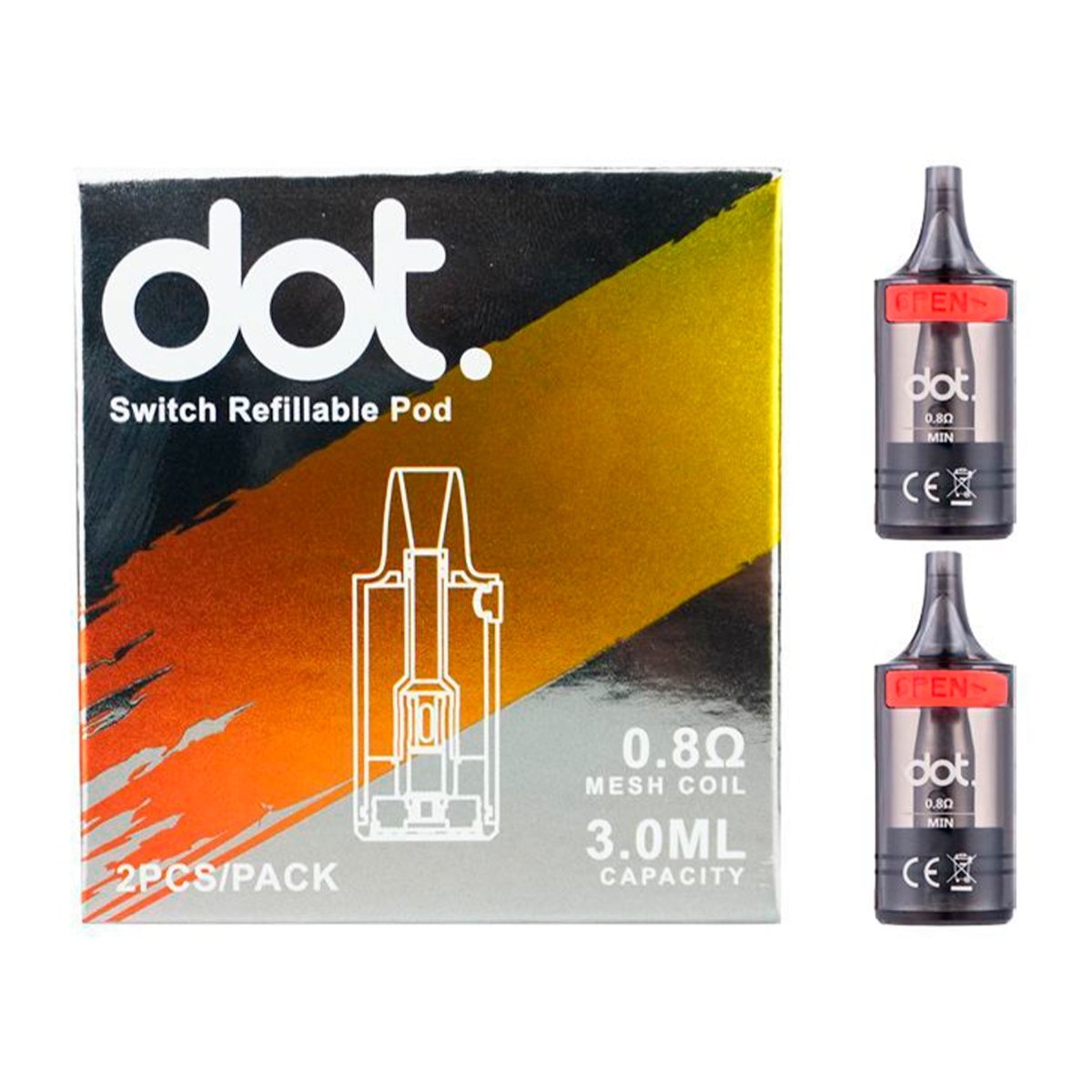 Dotmod - DotSwitch Pod Recargable - Resistencias Comerciales - Dotmod | RC - DOT - SWCH - POR - 04