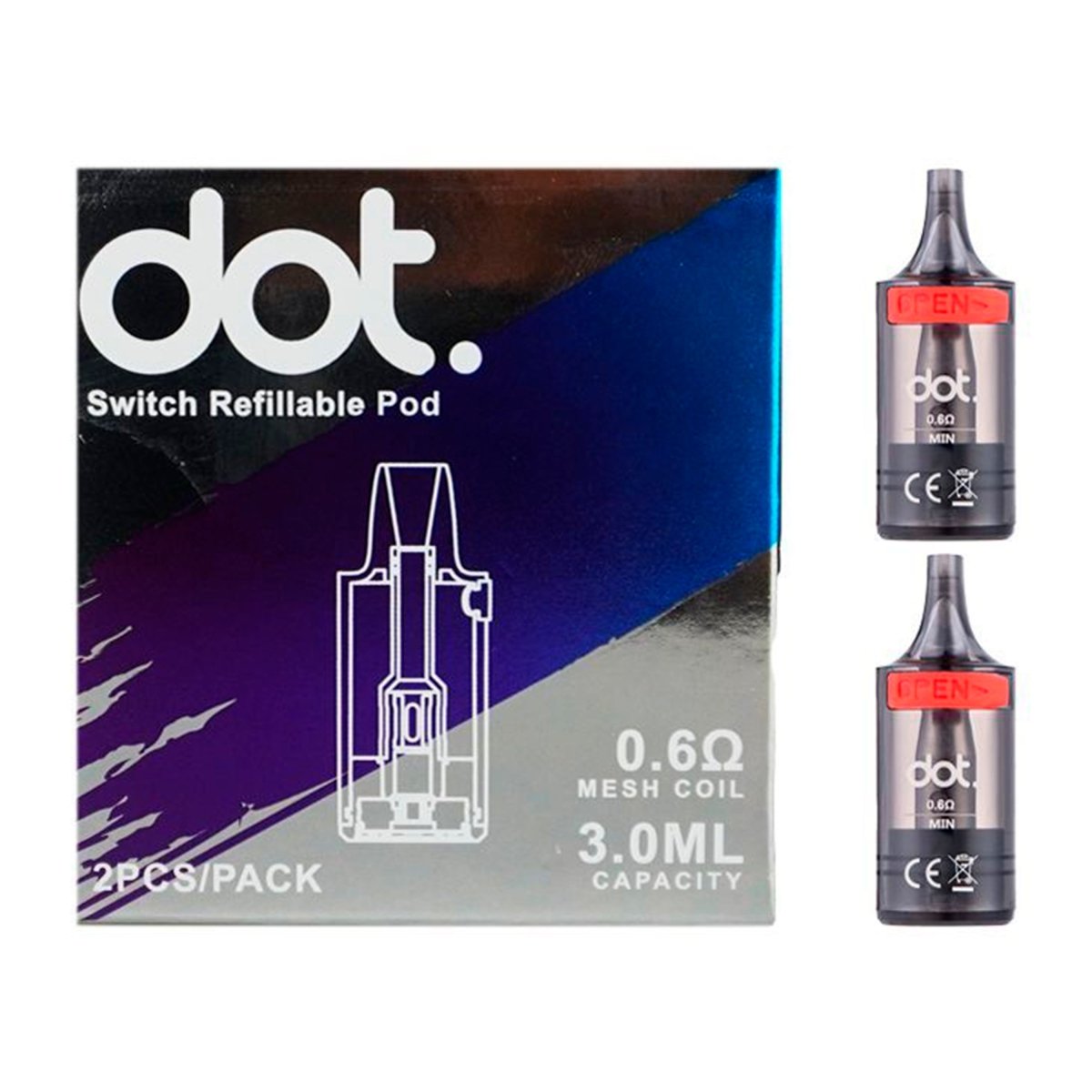 Dotmod - DotSwitch Pod Recargable - Resistencias Comerciales - Dotmod | RC - DOT - SWCH - POR - 02