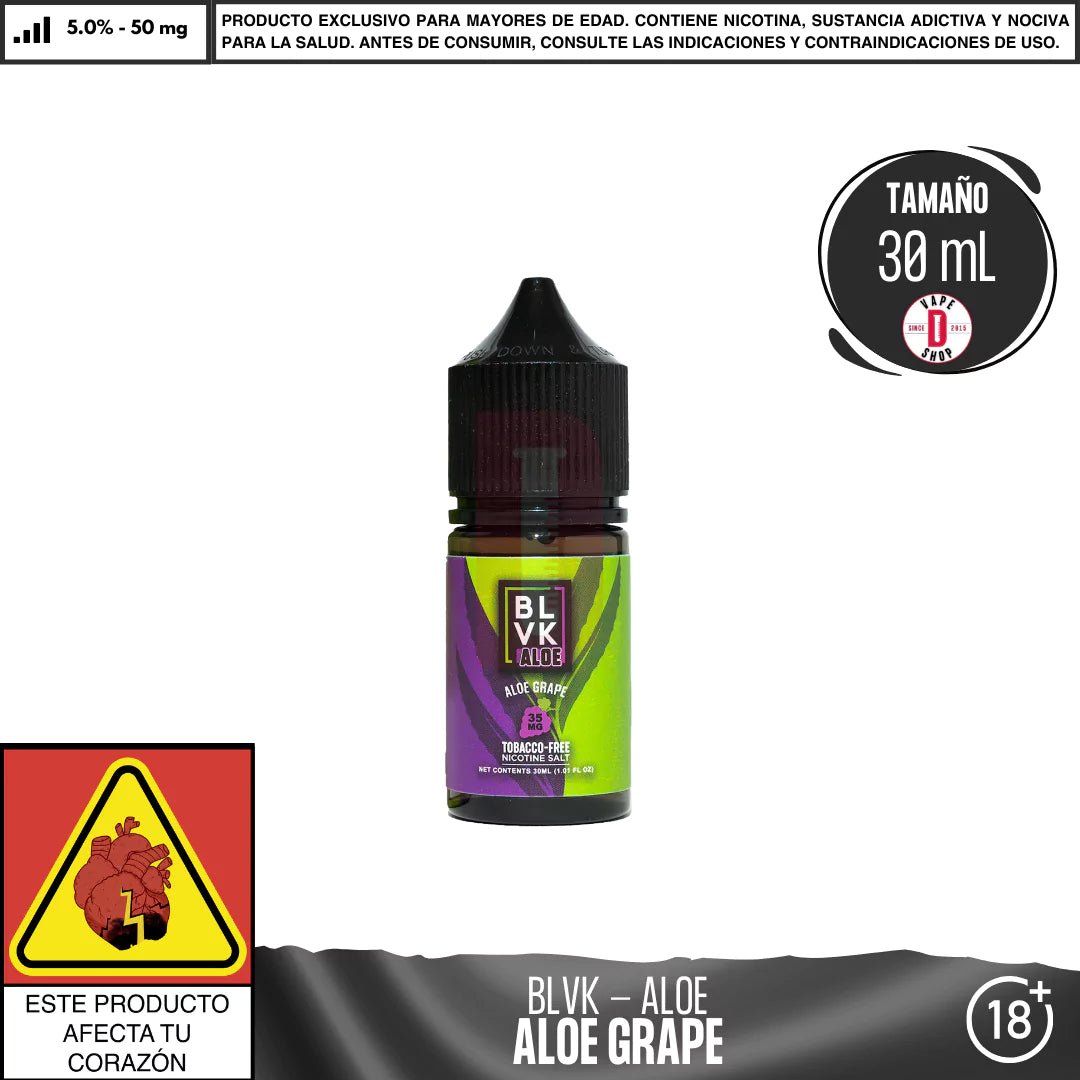 Aloe Grape Salts - Sales de Nicotina - BLVK | SN - BLVK - ALG - 50