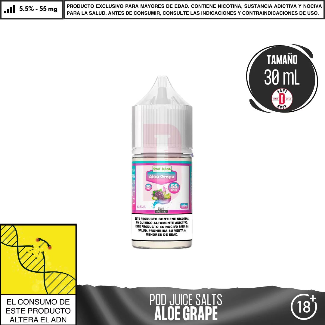 Aloe grape Salts - Sales de Nicotina - Pod Juice | SN - PJ - ALG - 35