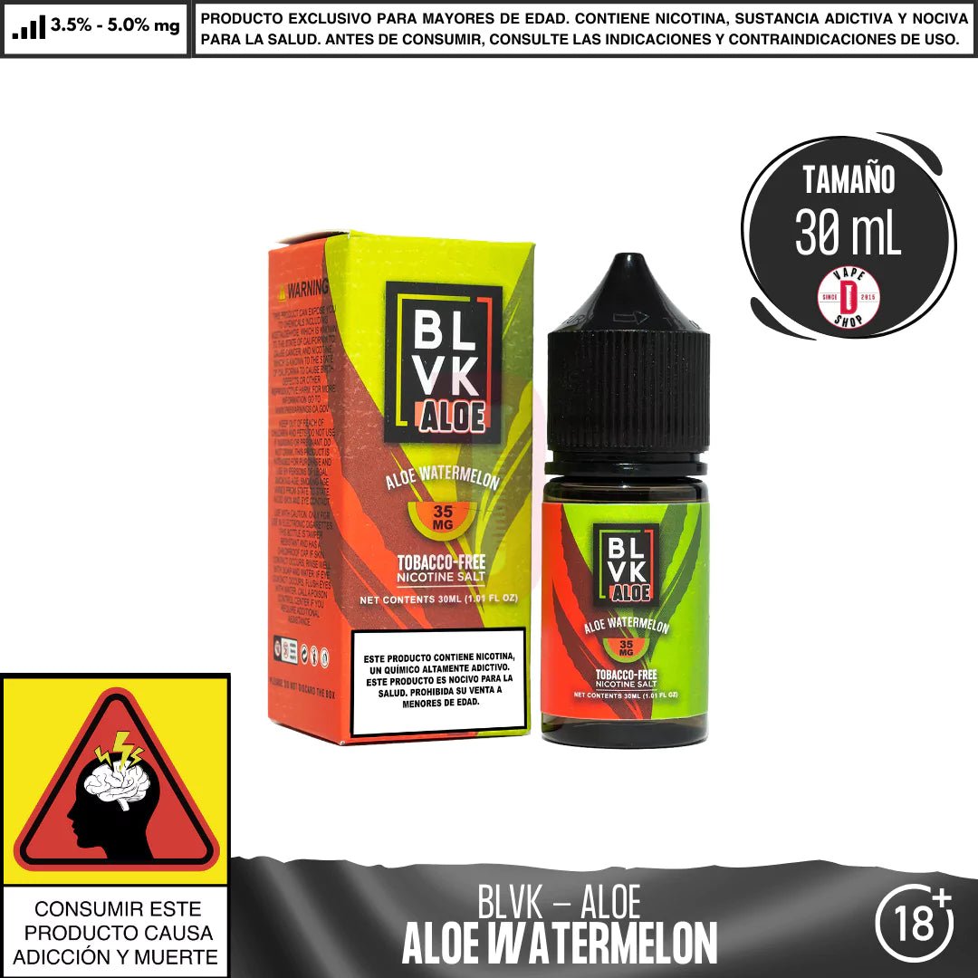 Aloe Watermelon Salts - Sales de Nicotina - BLVK | SN - BLVK - ALW - 35