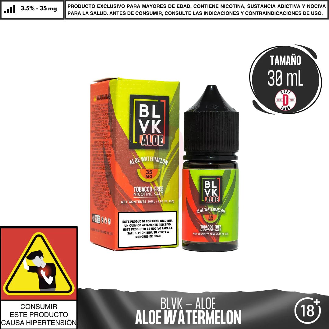 Aloe Watermelon Salts - Sales de Nicotina - BLVK | SN - BLVK - ALW - 35