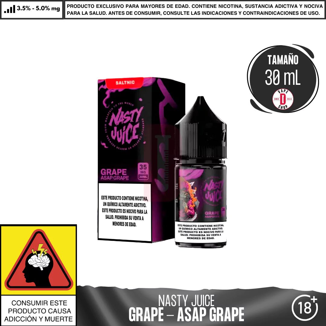 Asap Grape Salts - Sales de Nicotina - Nasty | SN - NJ - ASG - 50