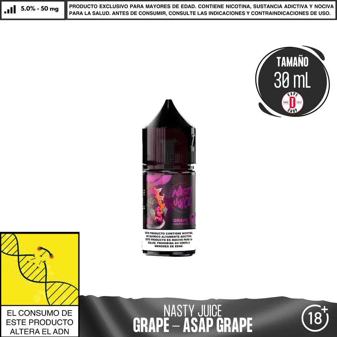 Asap Grape Salts - Sales de Nicotina - Nasty | SN - NJ - ASG - 50