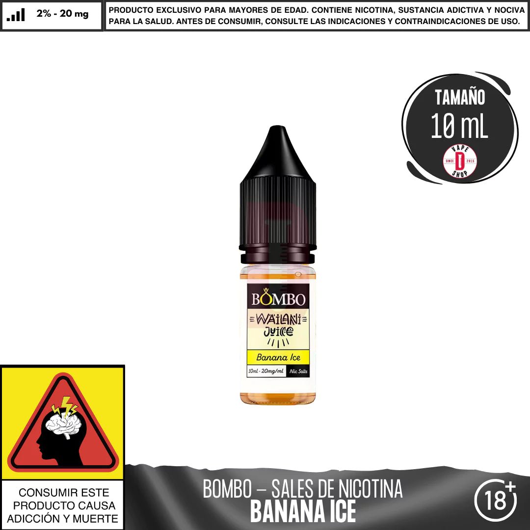 Banana Ice Salts - Sales de Nicotina - Bombo | SN - BOM - 10 - WAI - BAI - 20