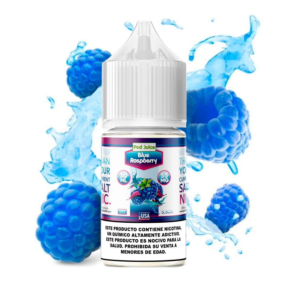 Blue Raspberry Salts - Sales de Nicotina - Pod Juice | SN - PJ - BLR - 35