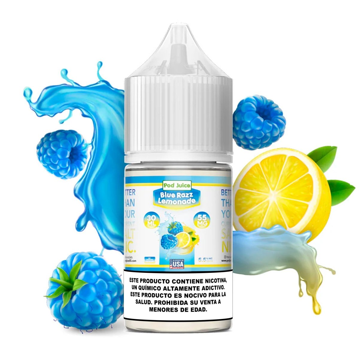 Blue Razz Lemonade Salts - Sales de Nicotina - Pod Juice | SN - PJ - BRL - 35