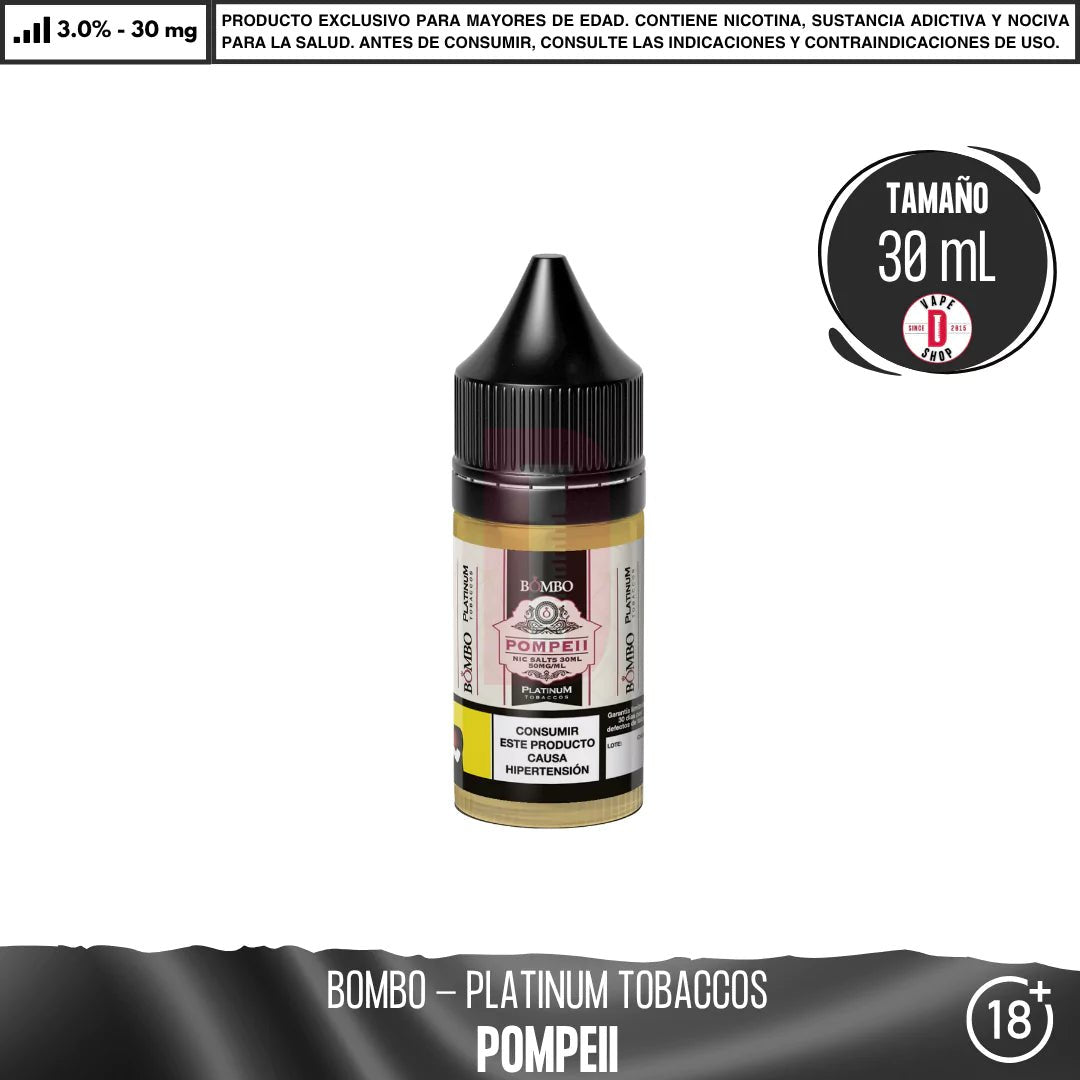 Bombo Platinum Tobaccos - Sales de Nicotina - Sales de Nicotina - Bombo | SN - BOM - 30 - PTPO - 30