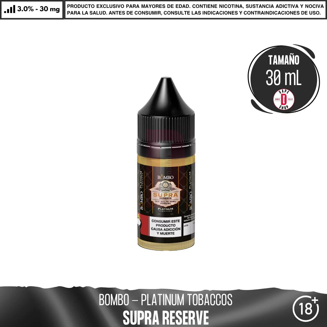 Bombo Platinum Tobaccos - Sales de Nicotina - Sales de Nicotina - Bombo | SN - BOM - 30 - PTSU - 30