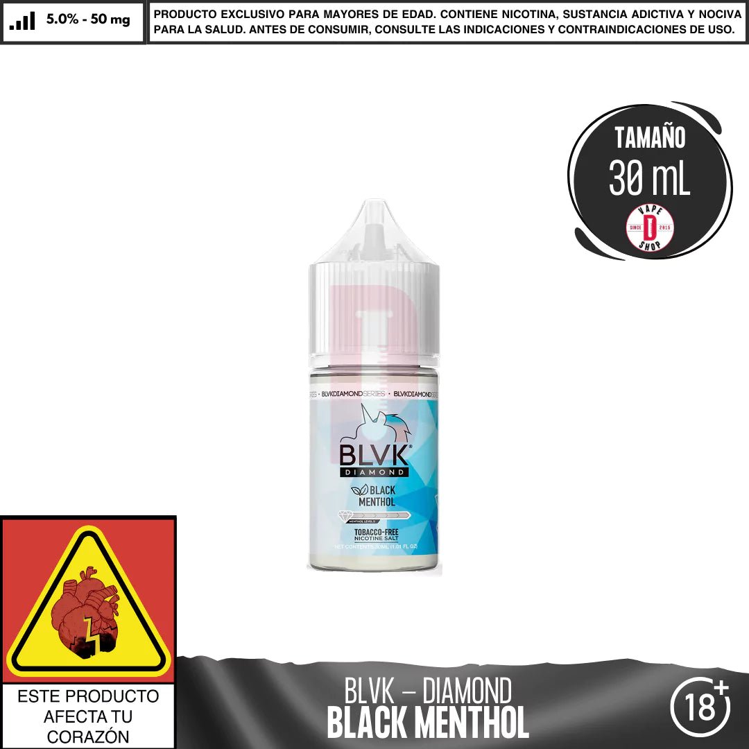 Diamond Black Menthol Salts - Sales de Nicotina - BLVK | SN - BLVK - DIA - BLM - 50