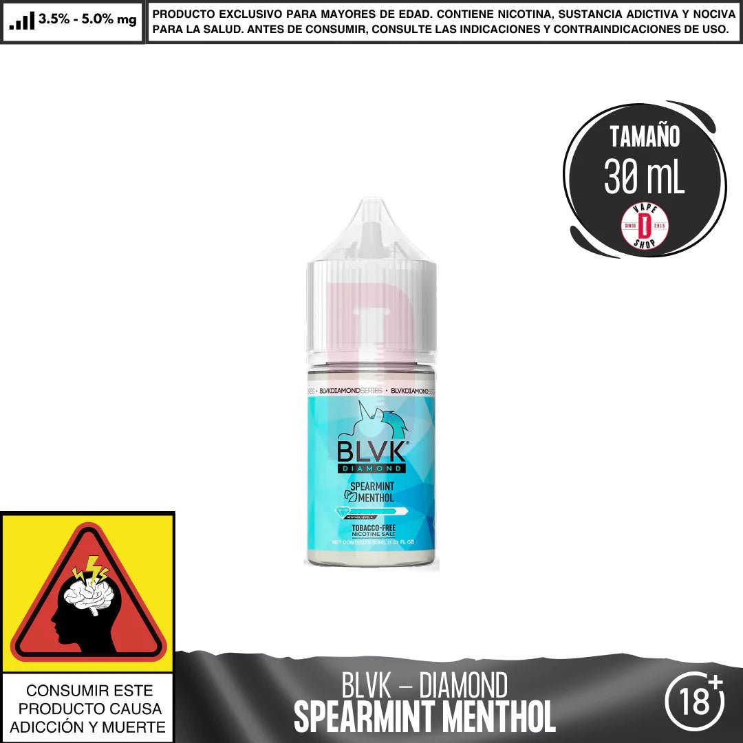 Diamond Spearmint Menthol Salts - Sales de Nicotina - BLVK | SN - BLVK - DIA - SPM - 35