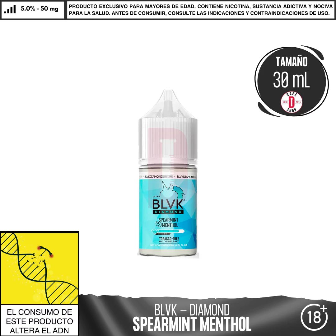 Diamond Spearmint Menthol Salts - Sales de Nicotina - BLVK | SN - BLVK - DIA - SPM - 50