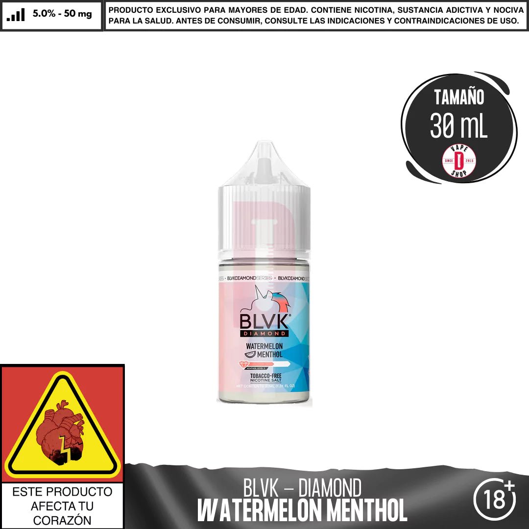 Diamond Watermelon Menthol Salts - Sales de Nicotina - BLVK | SN - BLVK - DIA - WAM - 50