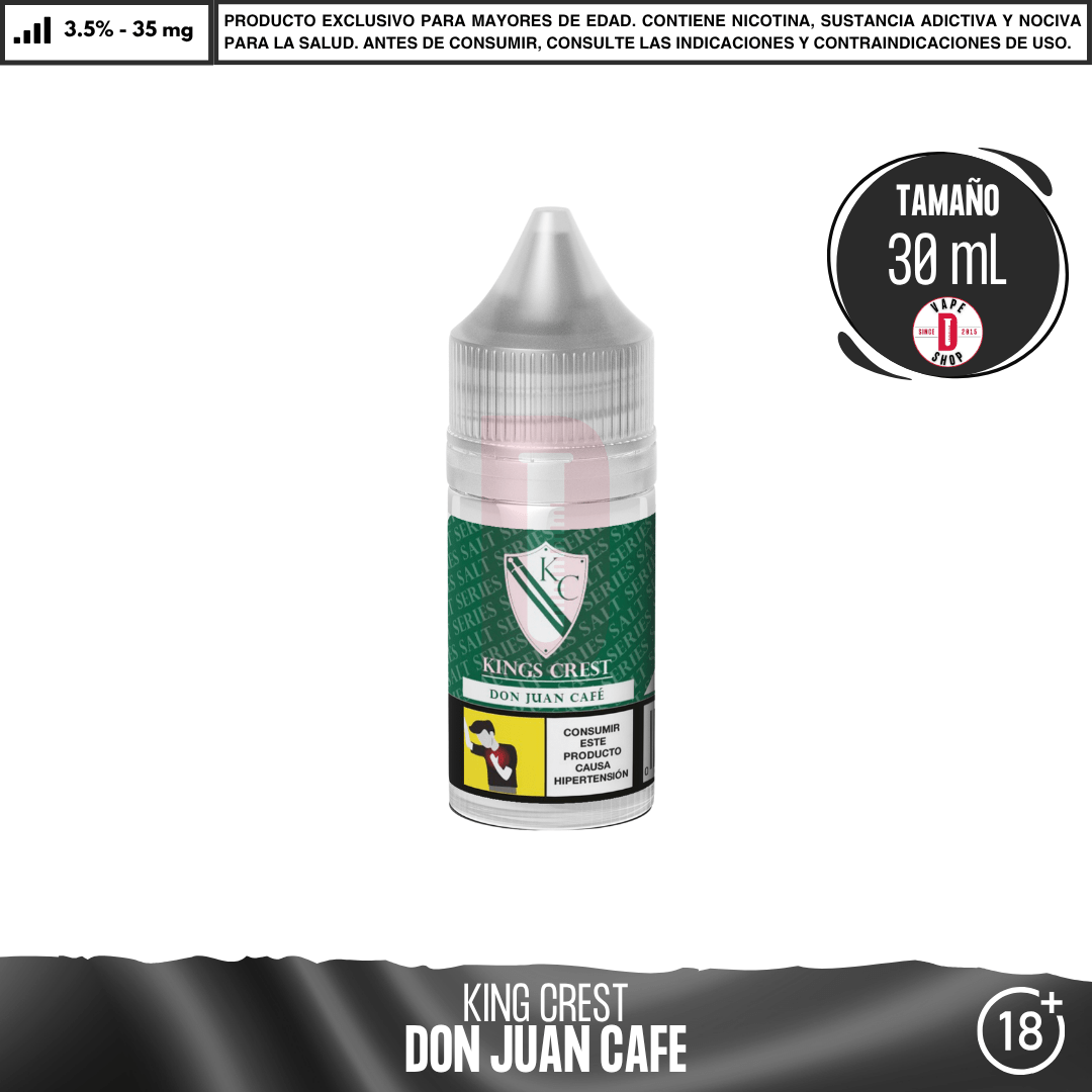 Don Juan Cafe Salts - Sales de Nicotina - King's Crest | SN-KK-DJC-35