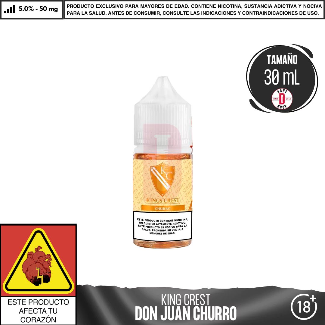 Don Juan Churro Salts - Sales de Nicotina - King's Crest | SN - KK - DJCH - 50