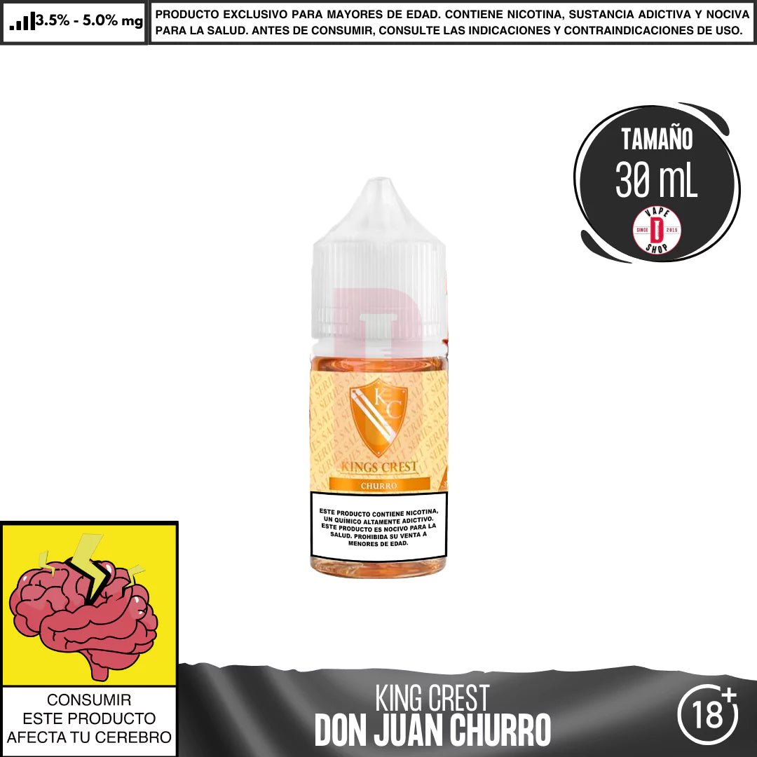Don Juan Churro Salts - Sales de Nicotina - King's Crest | SN - KK - DJCH - 35
