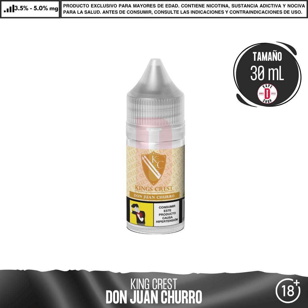 Don Juan Churro Salts - Sales de Nicotina - King's Crest | SN-KK-DJCH-35