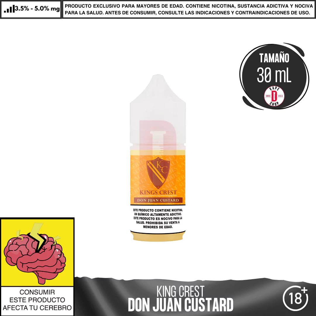 Don Juan Custard Salts - Sales de Nicotina - King's Crest | SN - KK - DJCUS - 35