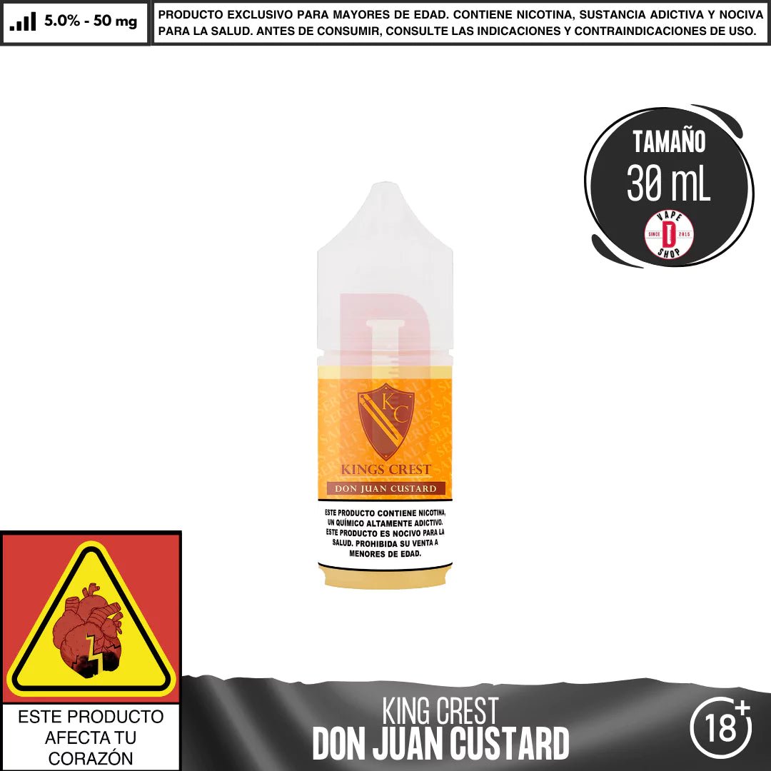 Don Juan Custard Salts - Sales de Nicotina - King's Crest | SN - KK - DJCUS - 50