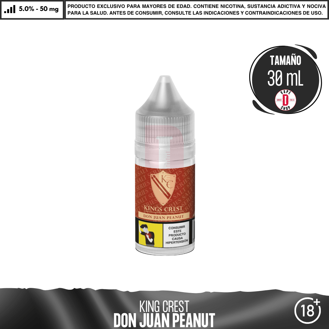 Don Juan Peanut Salts - Sales de Nicotina - King's Crest | SN-KK-DJP-50