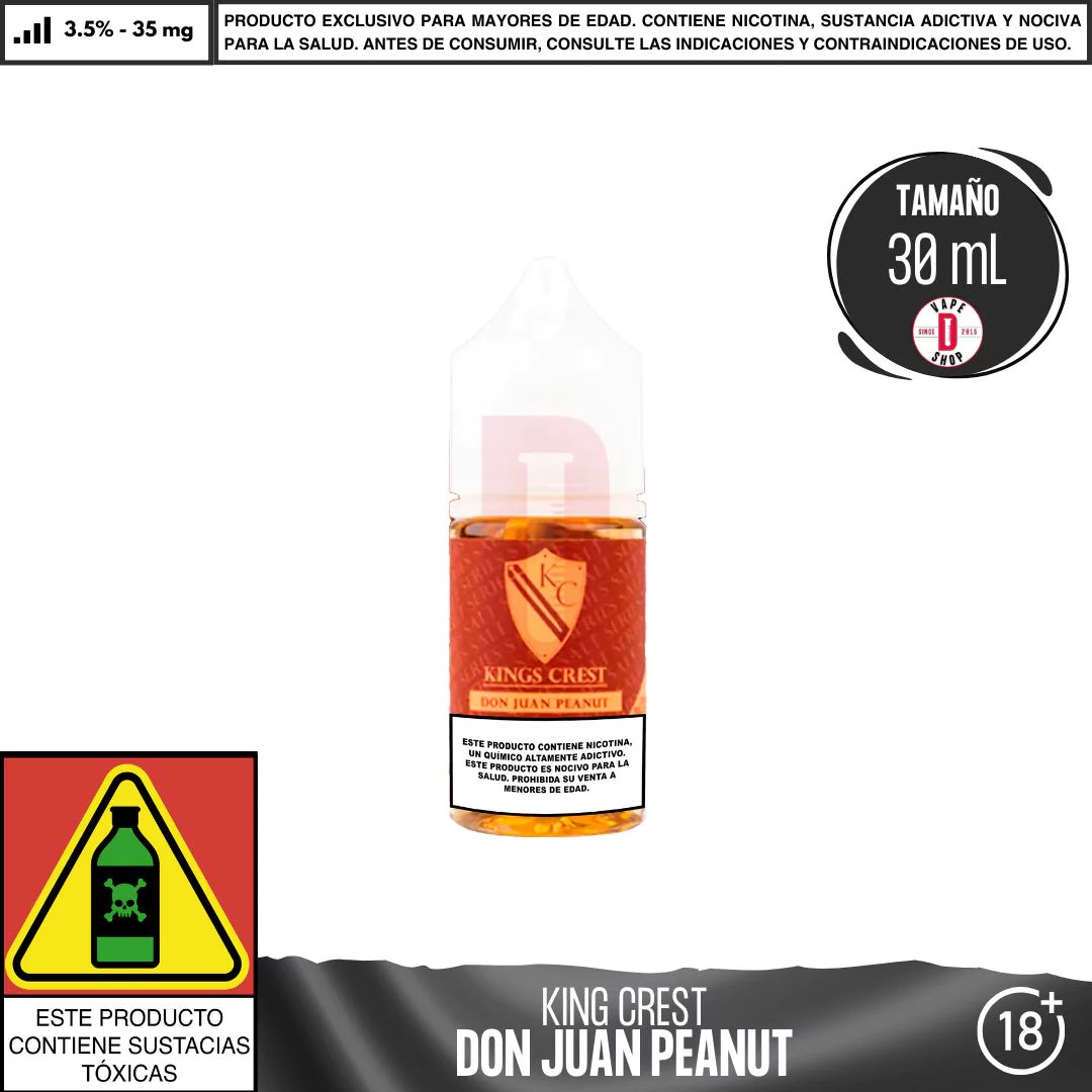 Don Juan Peanut Salts - Sales de Nicotina - King's Crest | SN - KK - DJP - 35