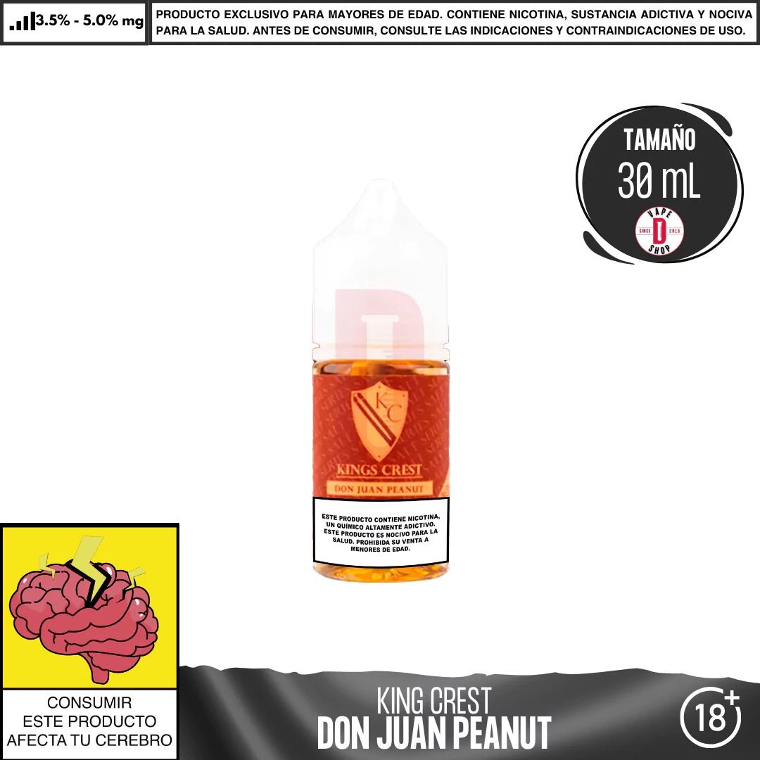 Don Juan Peanut Salts - Sales de Nicotina - King's Crest | SN - KK - DJP - 35